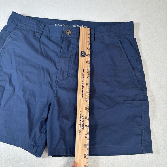 Florence Marine X Causal Men Chino Shorts Size 34 Navy Blue Stretch Flat Front - Picture 8 of 8